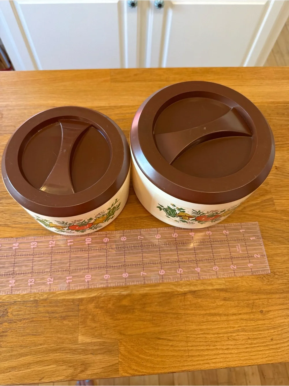 🍅 Vintage Sterilite No. 840 “Spice of Life” Nesting Canisters | Set of 2 | 70s